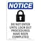 Signmission OSHA Notice Sign, 10" Height, Rigid Plastic, Do Not Enter Until Sign With Symbol, Portrait OS-NS-P-710-V-11231 - alternate 1